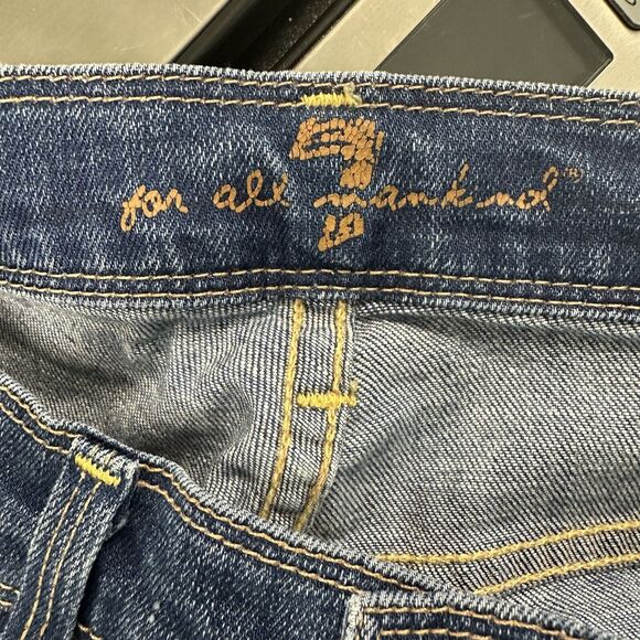 7 for All Mankind Jeans Women’s 27 Light Wash Flare Denim Bell‎ Bottom Western - Picture 12 of 16